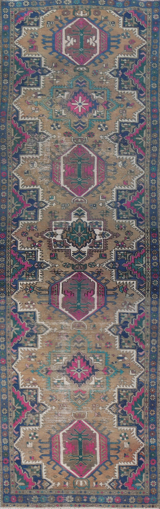 Handmade Tabriz Persian Runner Rug 3x13