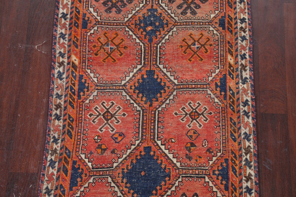 Pre-1900 Antique Vegetable Dye Qashqai Persian Rug 3x6