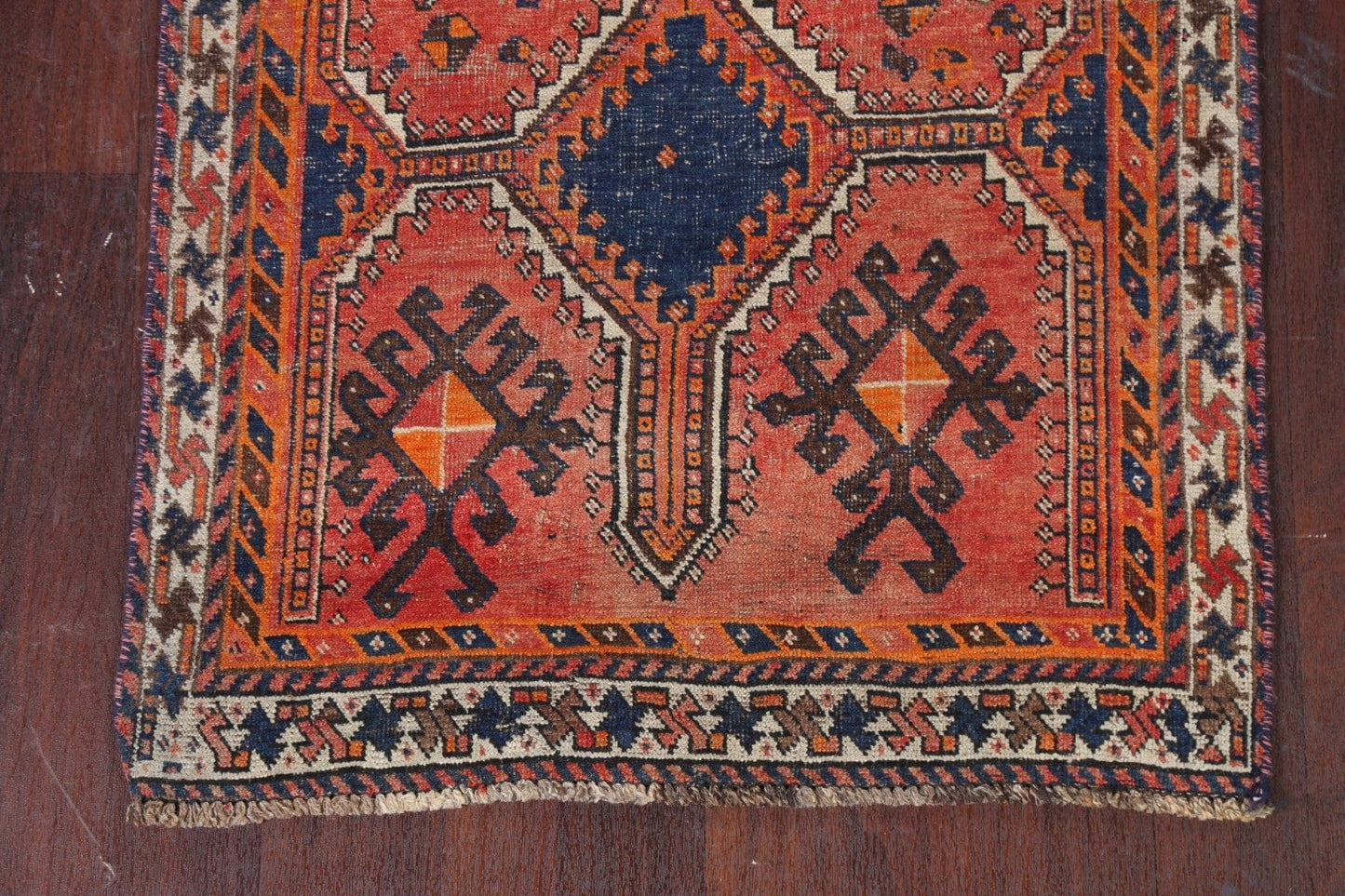 Pre-1900 Antique Vegetable Dye Qashqai Persian Rug 3x6