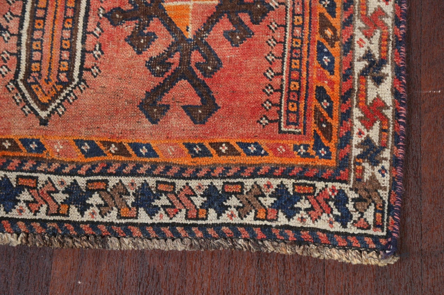 Pre-1900 Antique Vegetable Dye Qashqai Persian Rug 3x6