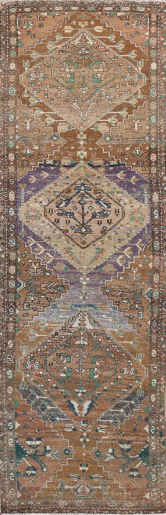 Antique Ardebil Persian Runner Rug 3x12