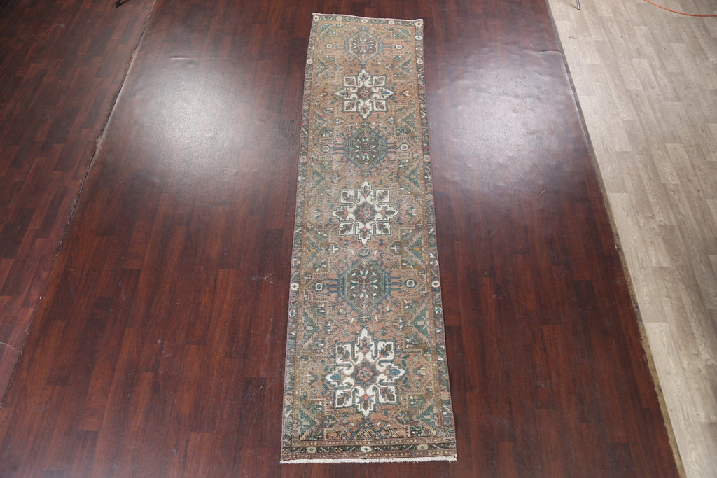 Antique Heriz Persian Runner Rug 3x12