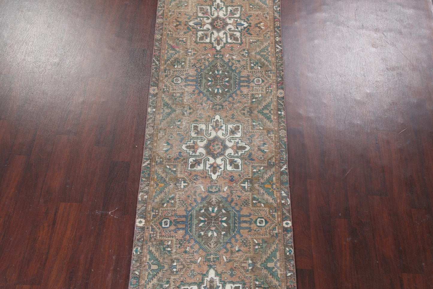 Antique Heriz Persian Runner Rug 3x12