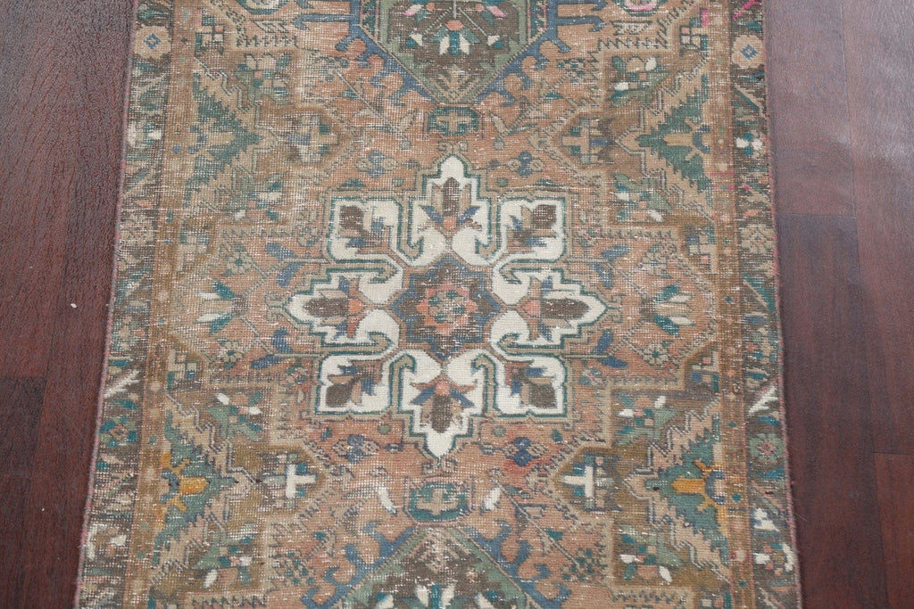 Antique Heriz Persian Runner Rug 3x12