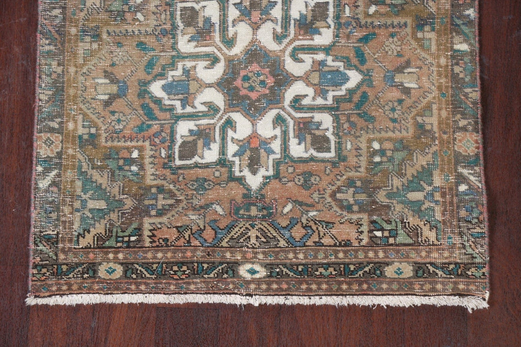 Antique Heriz Persian Runner Rug 3x12