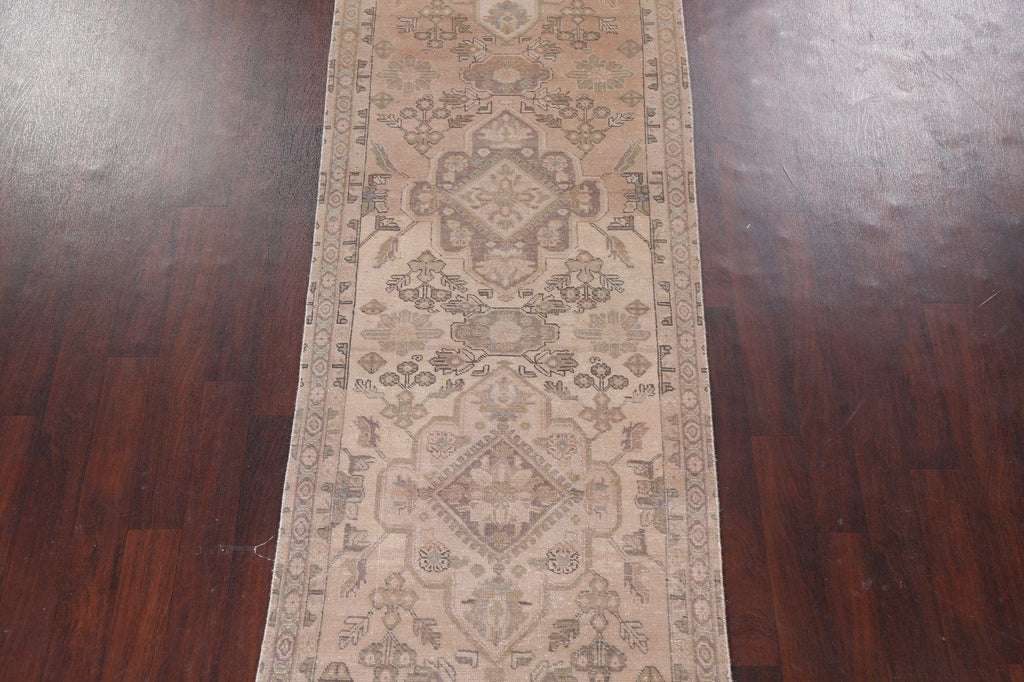 Vintage Heriz Persian Runner Rug 4x13