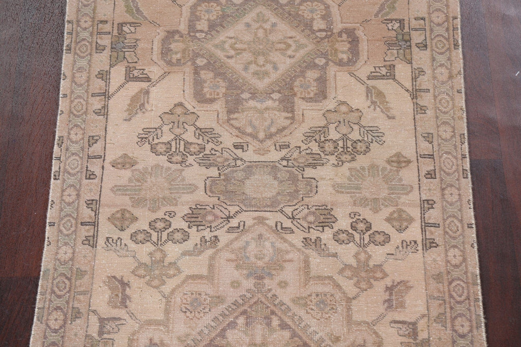 Vintage Heriz Persian Runner Rug 4x13