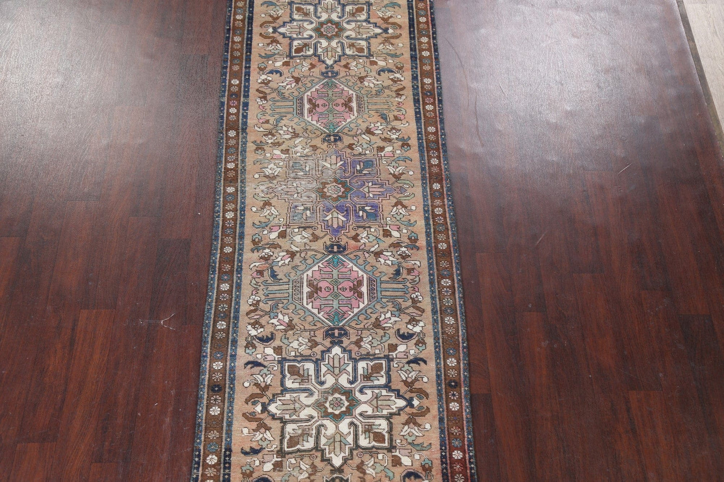 Vintage Heriz Persian Runner Rug 3x12