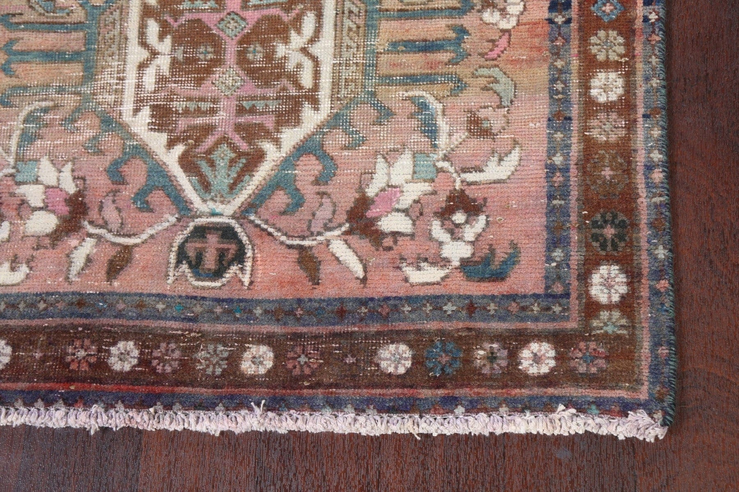 Vintage Heriz Persian Runner Rug 3x12