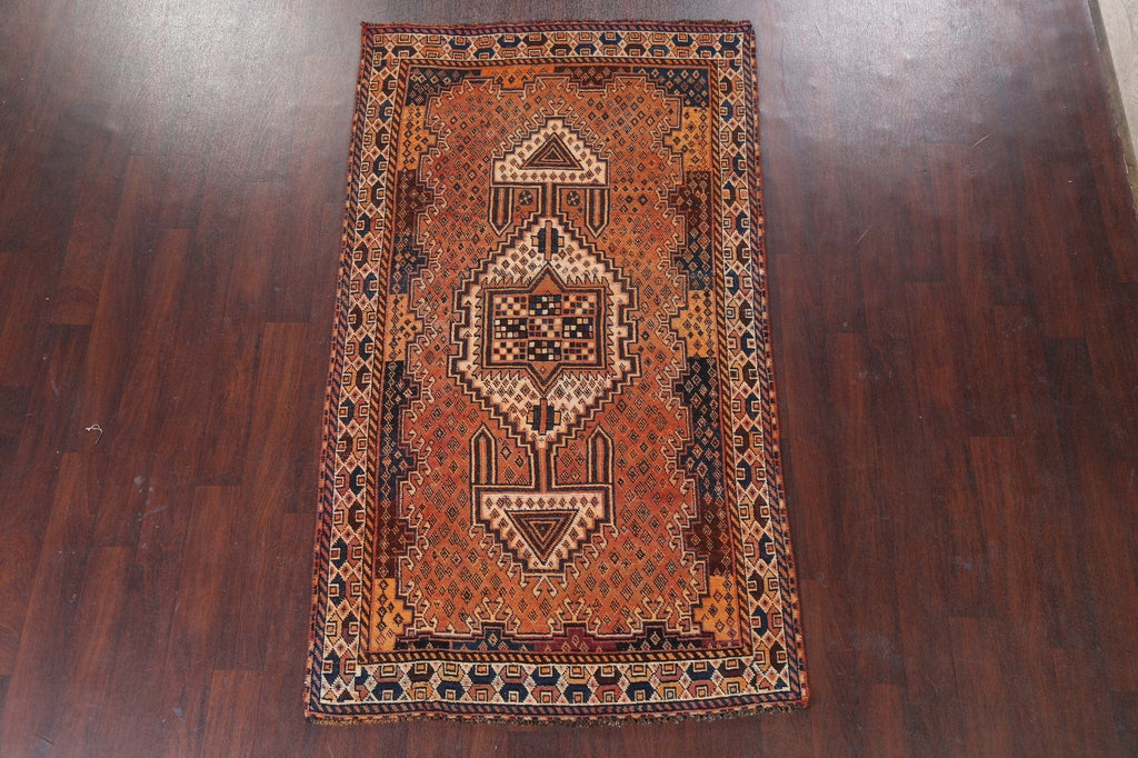 Antique Vegetable Dye Shiraz Persian Area Rug 4x7