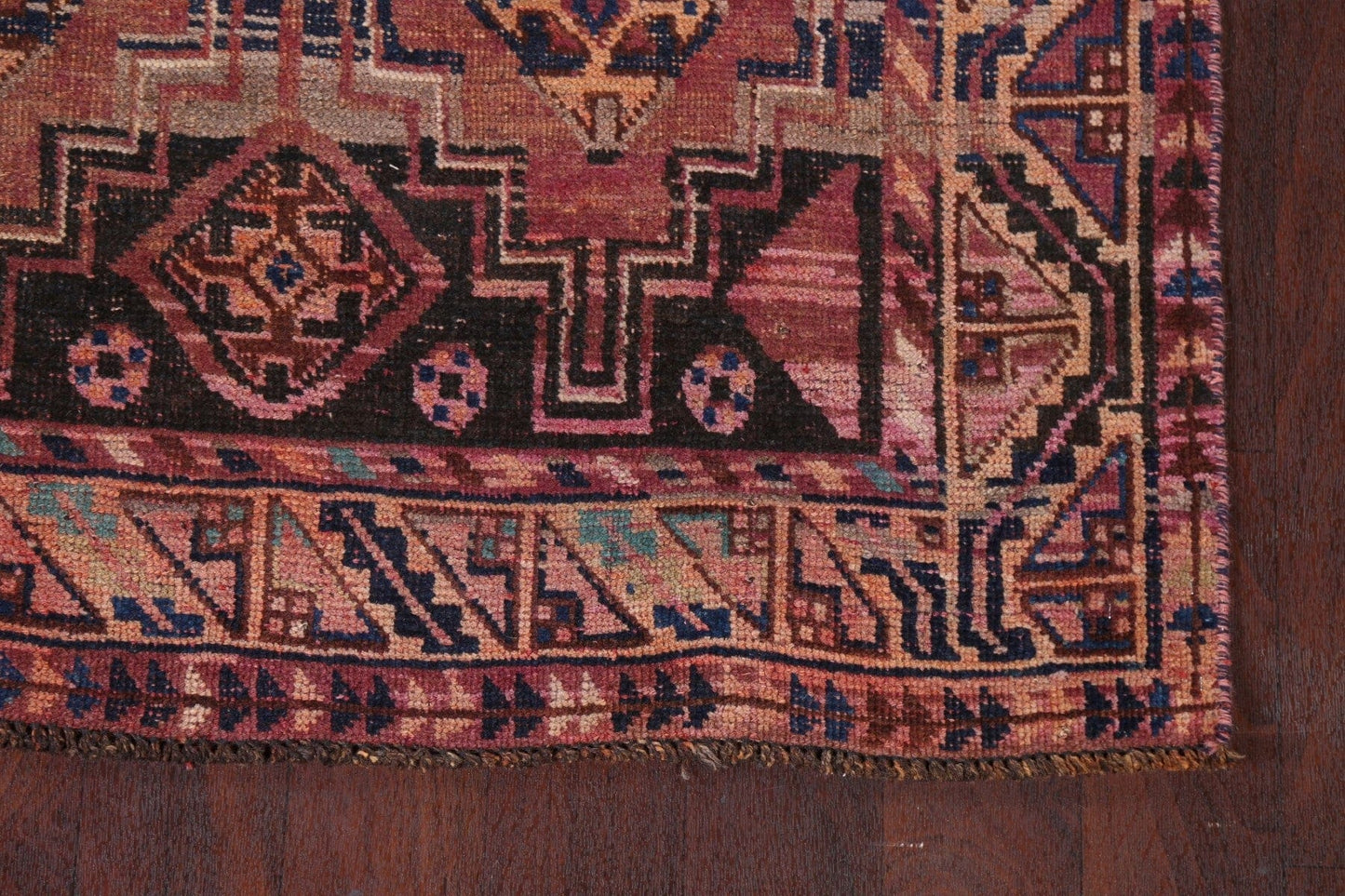 Antique Qashqai Persian Runner Rug 4x9