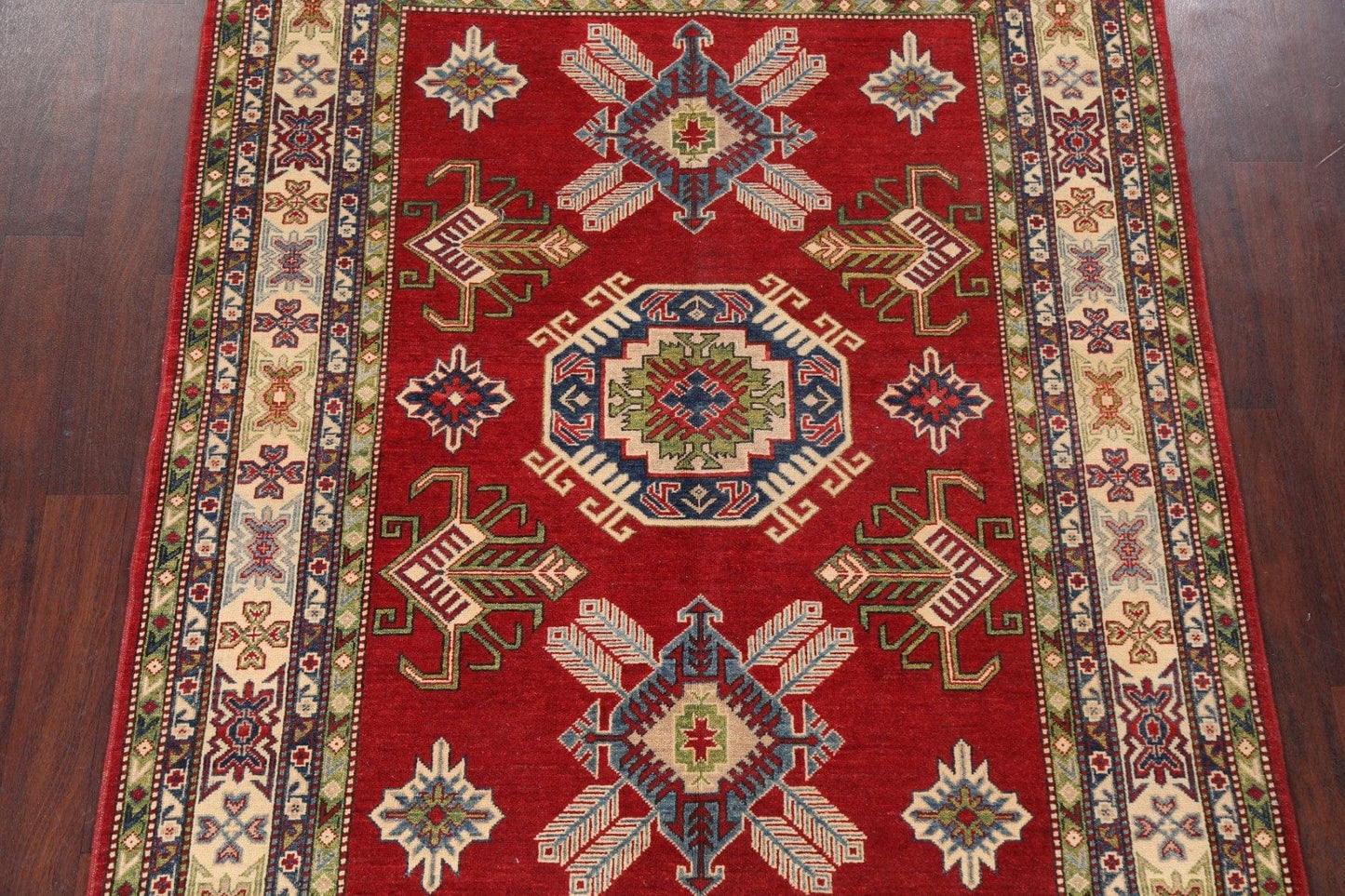 Red Kazak Wool Area Rug 6x8