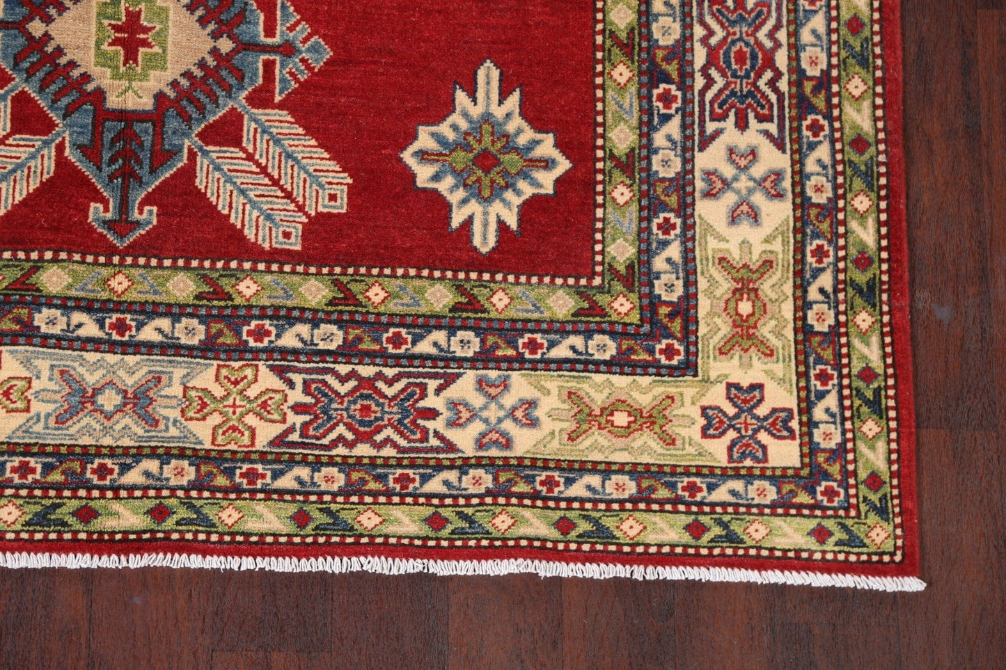 Red Kazak Wool Area Rug 6x8