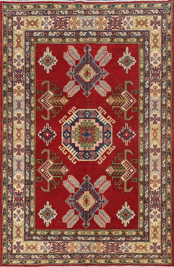 Red Kazak Wool Area Rug 6x8