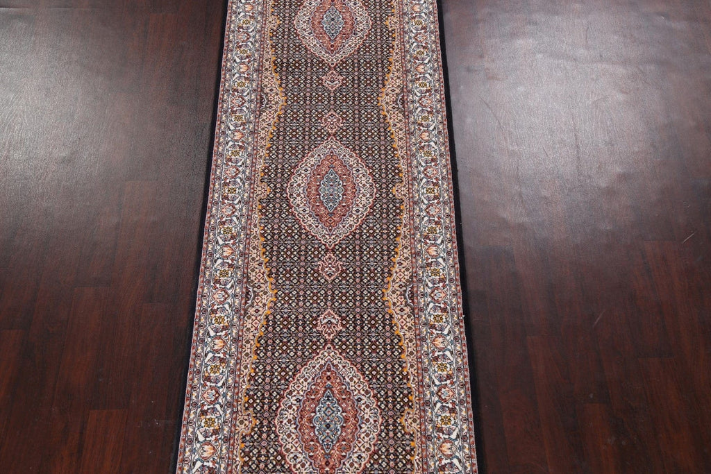 Traditional Tabriz Mahi Persian Runner Rug 3x13