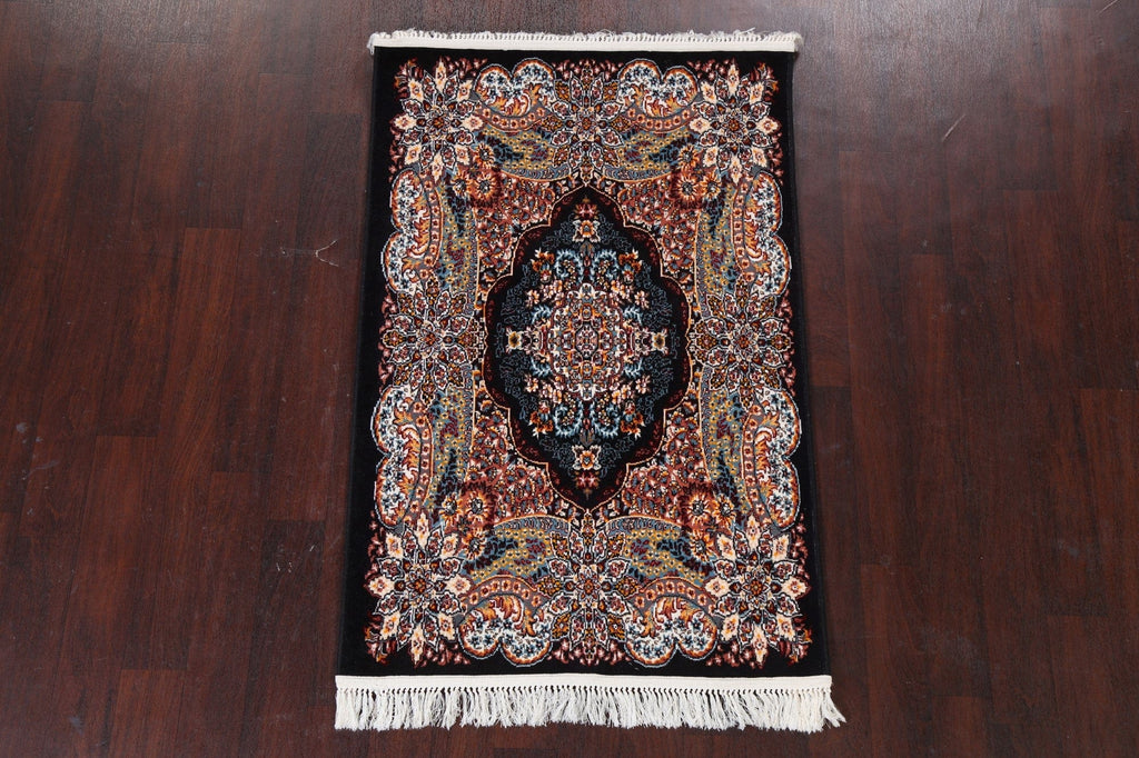 Black Tabriz Persian Rug 3x5