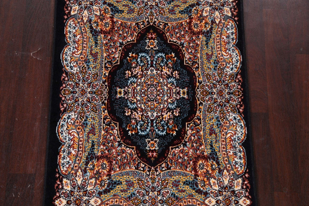 Black Tabriz Persian Rug 3x5