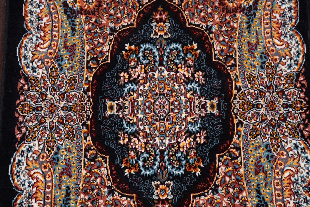 Black Tabriz Persian Rug 3x5