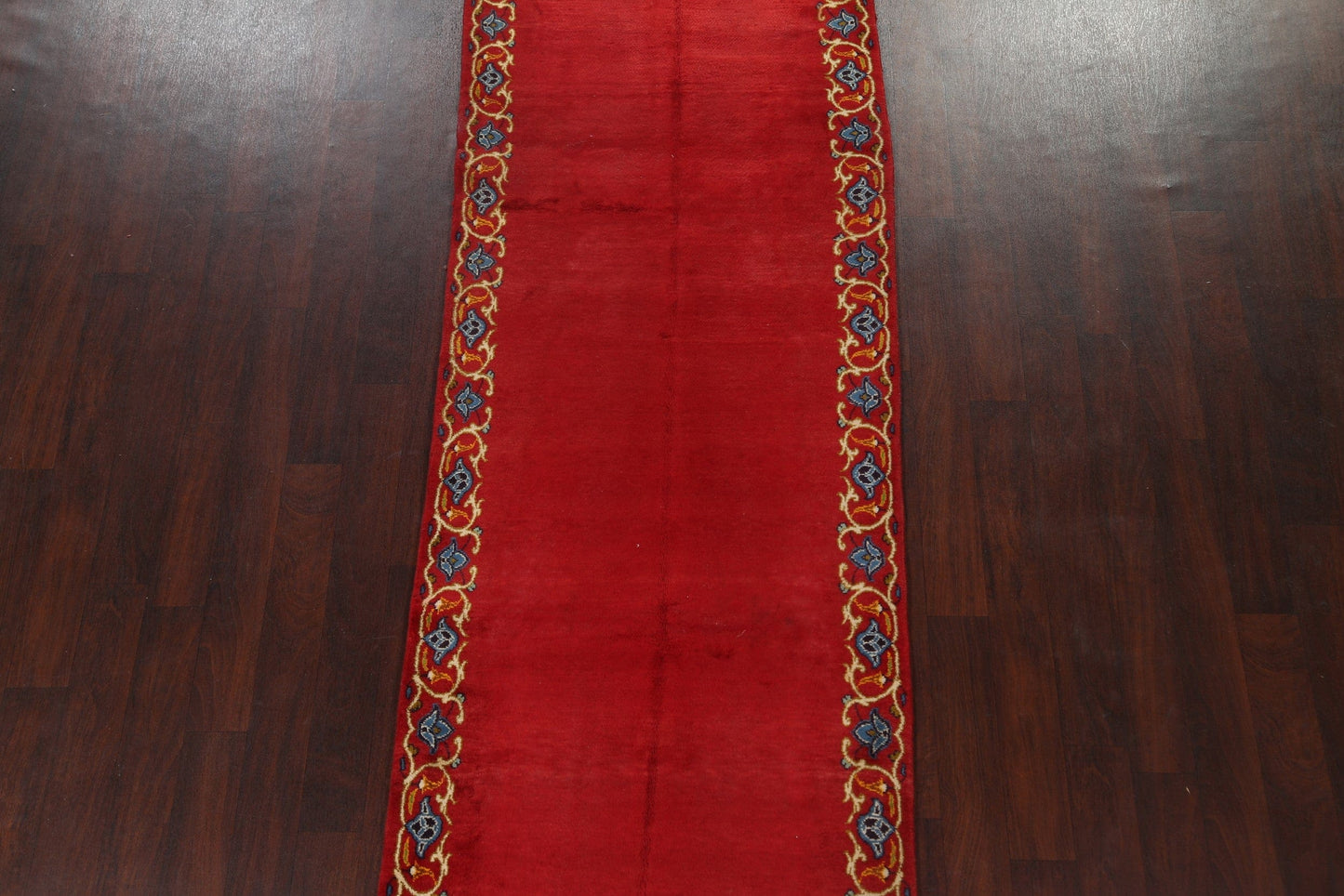 Red Kashan Persian Runner Rug 3x9