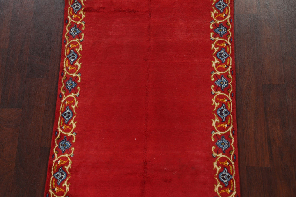 Red Kashan Persian Runner Rug 3x9