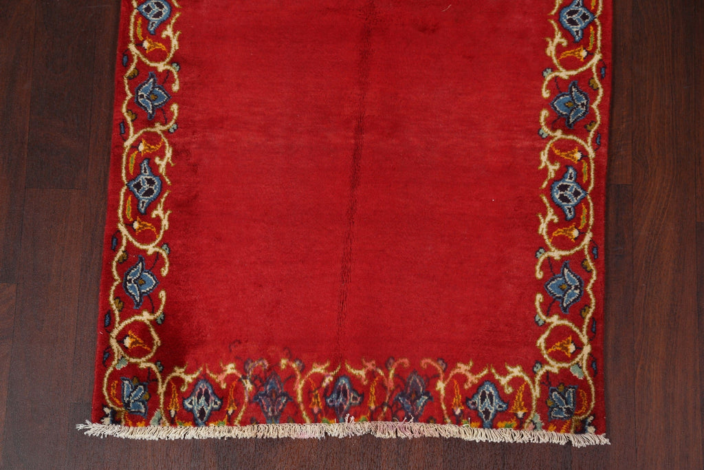 Red Kashan Persian Runner Rug 3x9