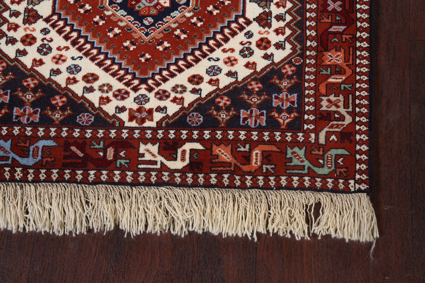 Handmade Yalameh Persian Wool Rug 3x6