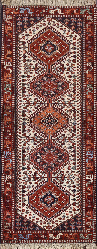 Handmade Yalameh Persian Wool Rug 3x6