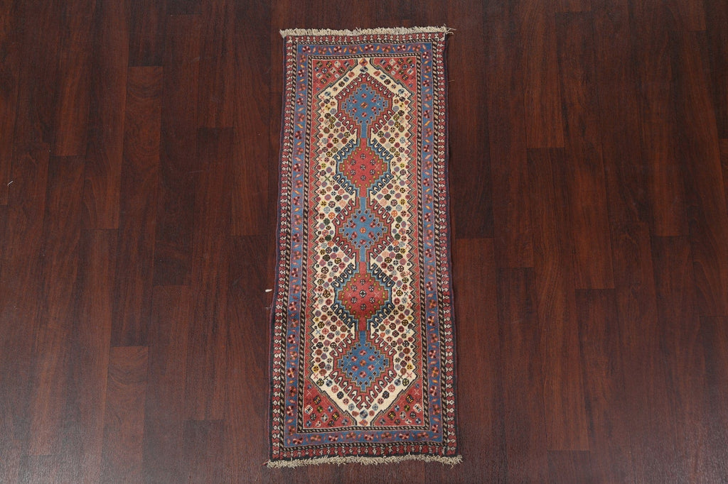 Vegetable Dye Yalameh Persian Handmade Rug 2x5