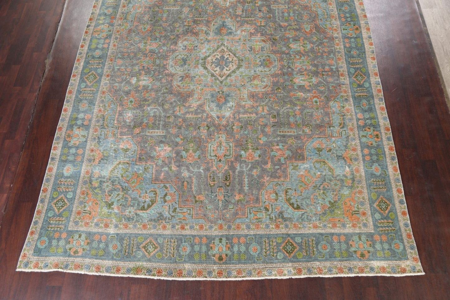 Antique Distressed Tabriz Persian Area Rug 10x13