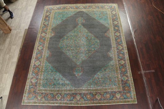 Distressed Tabriz Persian Area Rug 10x13