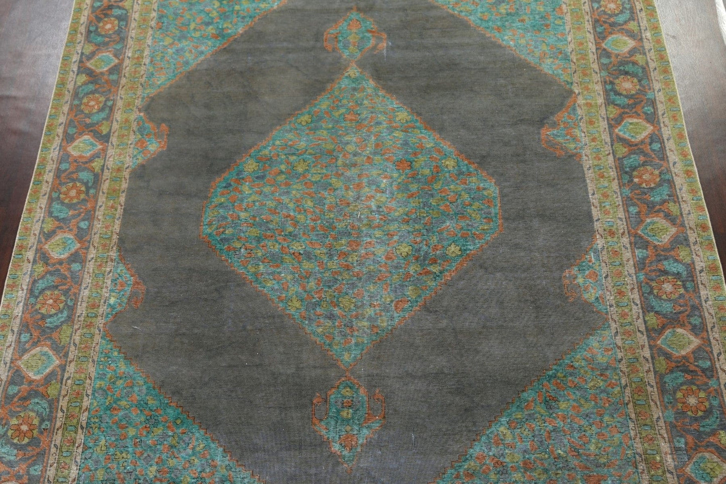 Distressed Tabriz Persian Area Rug 10x13