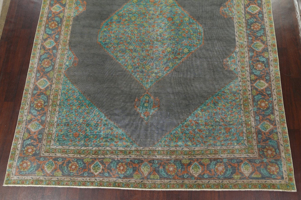 Distressed Tabriz Persian Area Rug 10x13