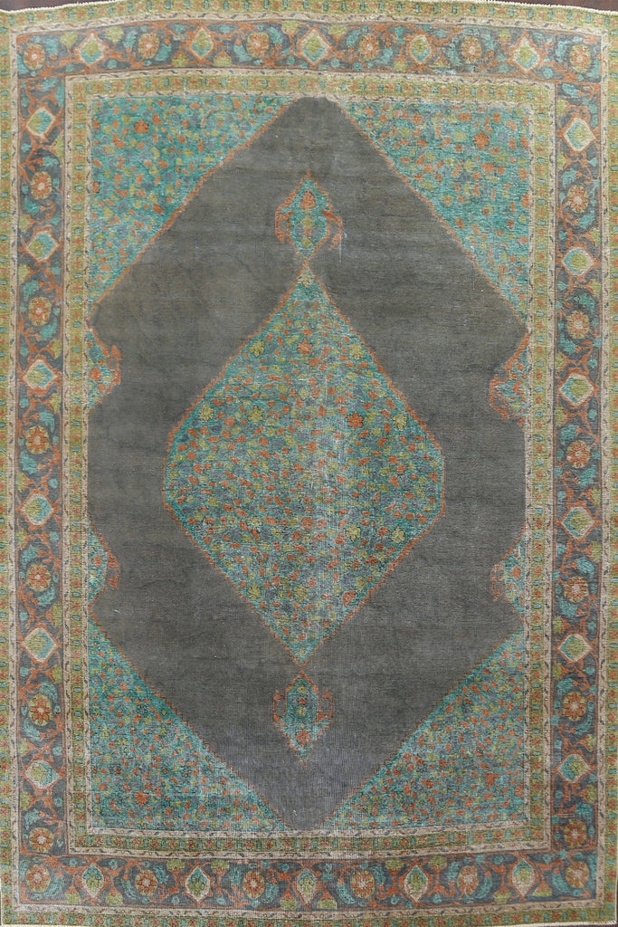 Distressed Tabriz Persian Area Rug 10x13