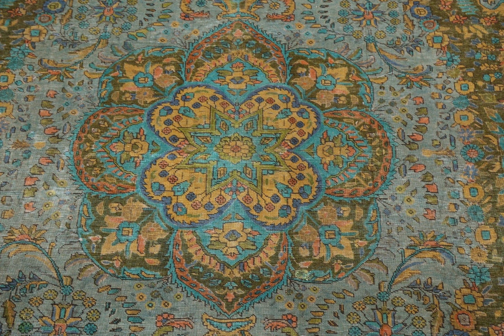 Distressed Tabriz Persian Area Rug 10x12