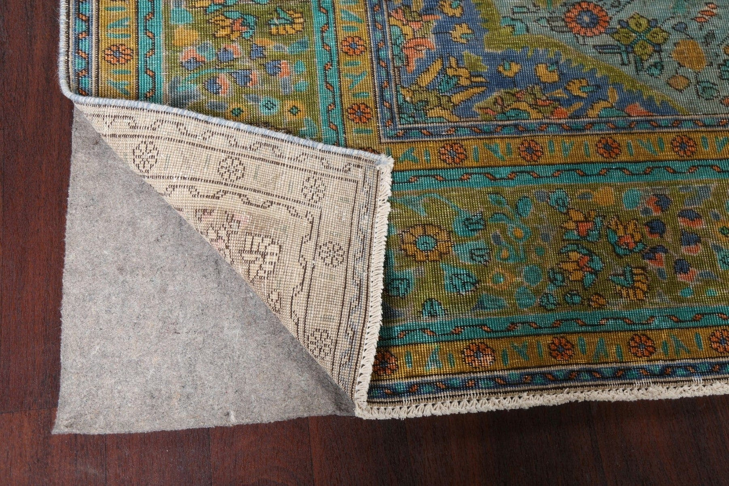 Distressed Tabriz Persian Area Rug 10x12