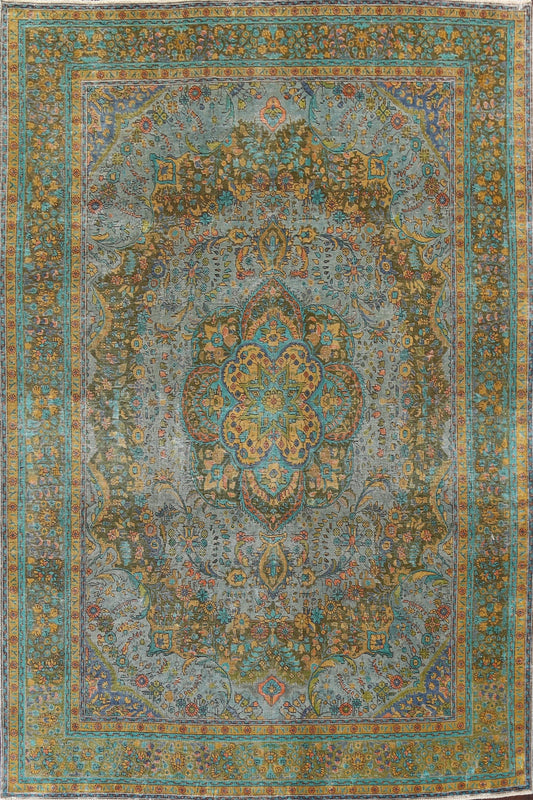 Distressed Tabriz Persian Area Rug 10x12