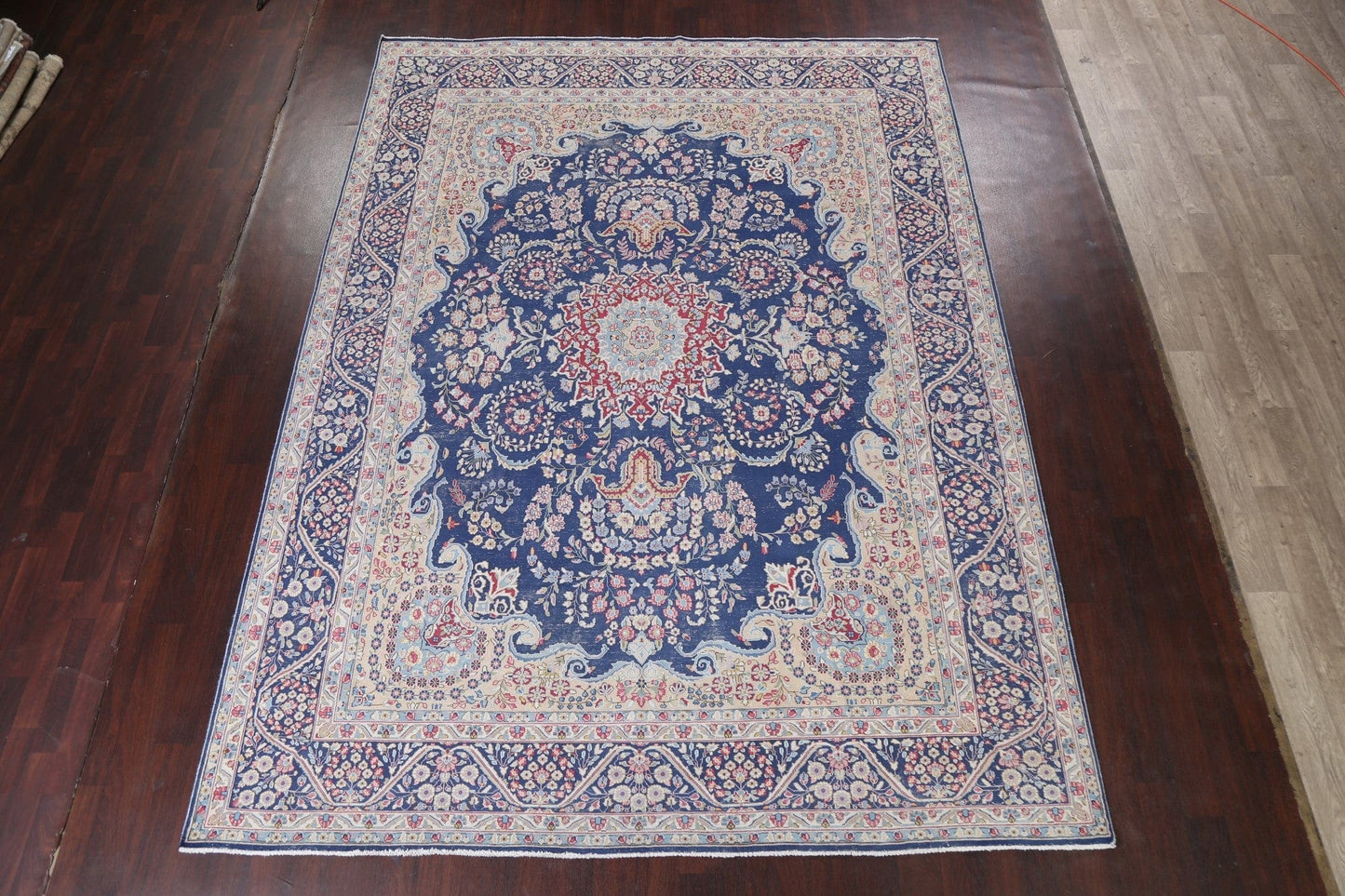 Blue Kerman Persian Area Rug 9x12