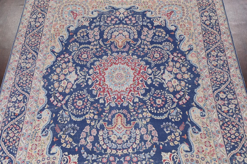 Blue Kerman Persian Area Rug 9x12