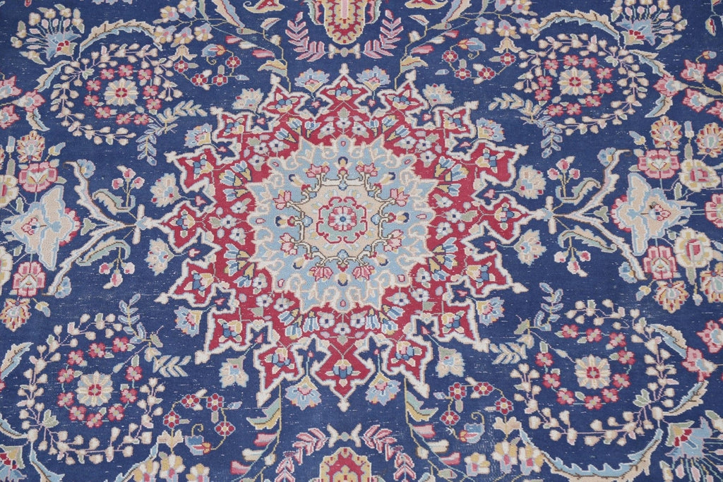 Blue Kerman Persian Area Rug 9x12