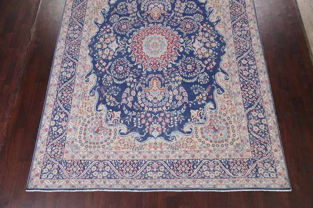 Blue Kerman Persian Area Rug 9x12