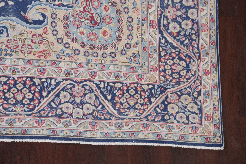 Blue Kerman Persian Area Rug 9x12