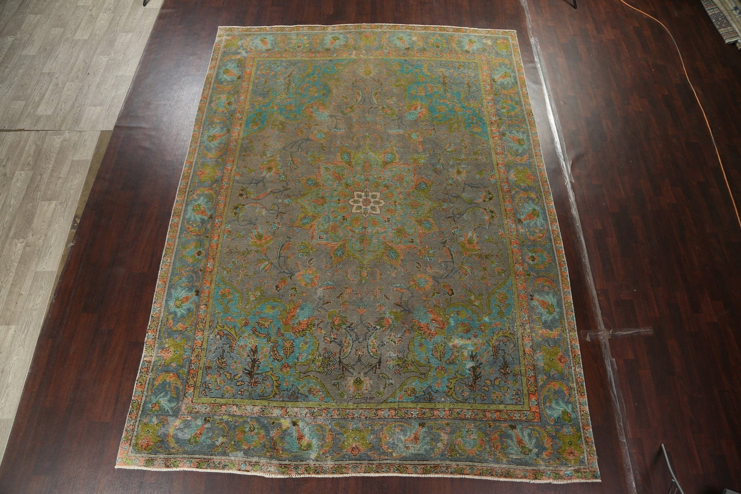 Distressed Tabriz Persian Area Rug 9x13