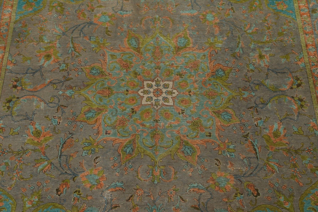 Distressed Tabriz Persian Area Rug 9x13