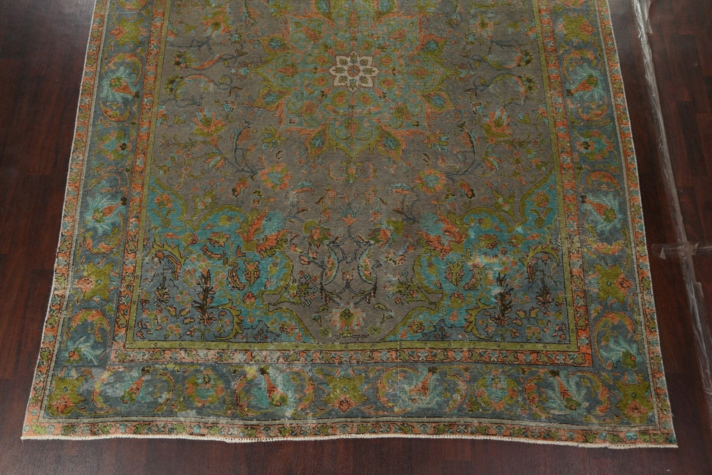 Distressed Tabriz Persian Area Rug 9x13