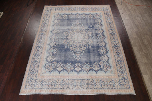 Distressed Kerman Persian Area Rug 10x13