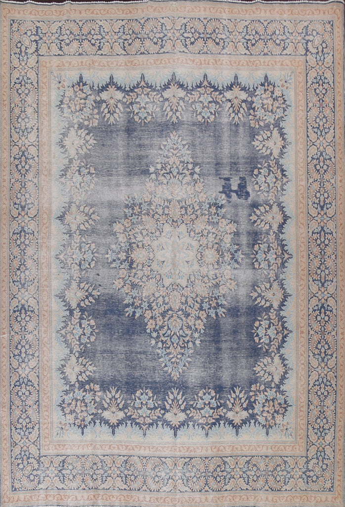 Distressed Kerman Persian Area Rug 10x13