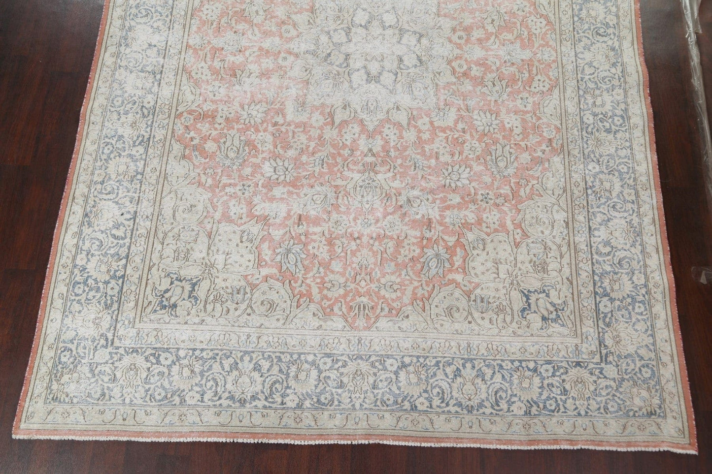 Muted Distressed Kerman Persian Area Rug 10x12