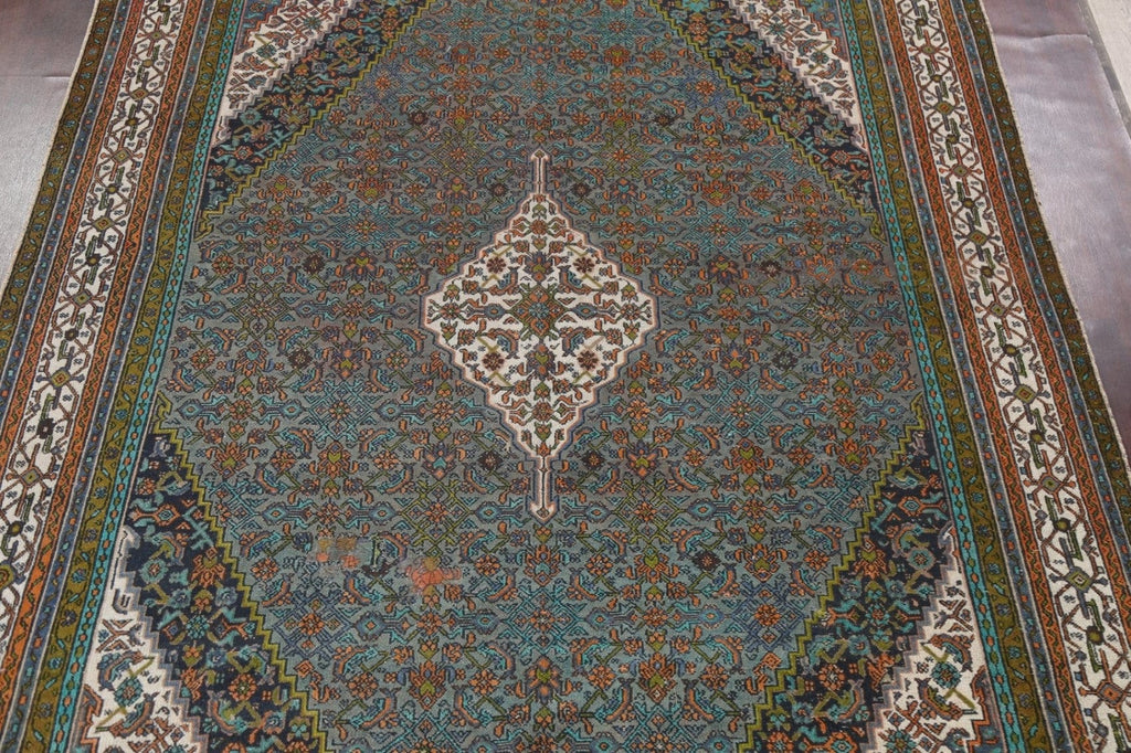 Geometric Hamedan Persian Area Rug 10x14