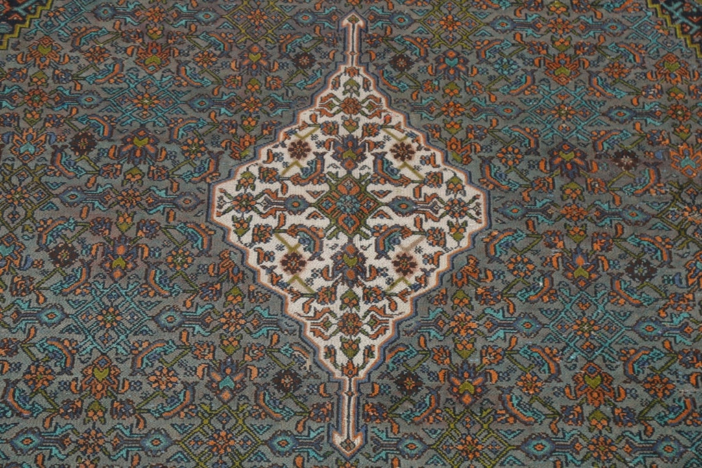 Geometric Hamedan Persian Area Rug 10x14