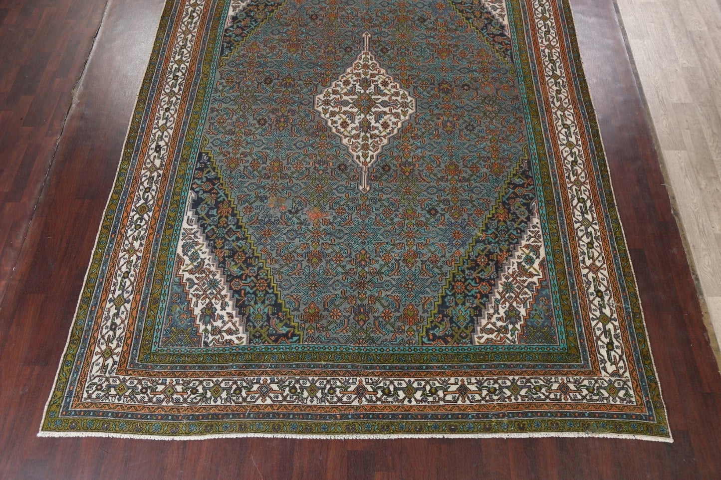 Geometric Hamedan Persian Area Rug 10x14